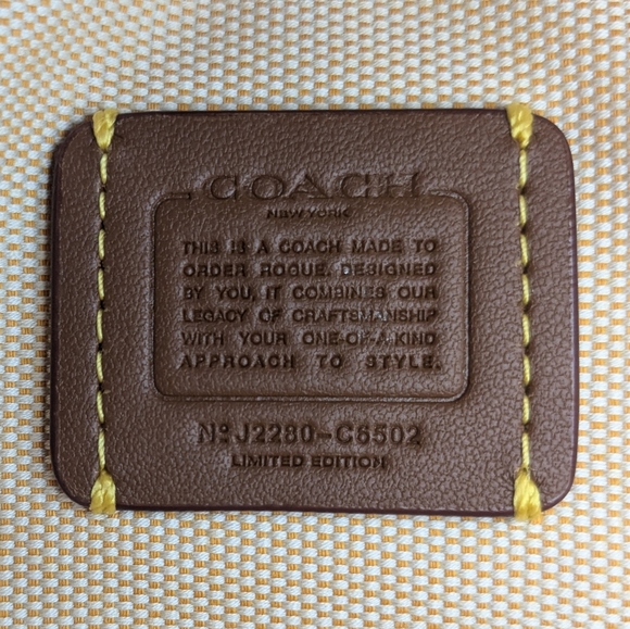 NWT Coach Rogue 17 in Original Natural Leather Carrot Brass Crossbody - Picture 12 of 12